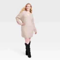 Universal Thread Women's Long Sleeve Tunic Mini Sweater Dress -Universalthread GUEST 05995cf4 3e13 4b94 835b d7050c2aaf45