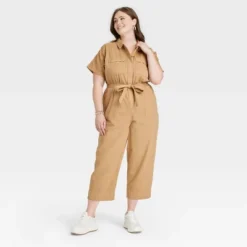 Universal Thread Women's Short Sleeve Button-Front Boilersuit with Tie Waist 11 Universal Thread Women's Short Sleeve Button-Front Boilersuit with Tie Waist -Universalthread GUEST 10e74425 9e20 4e49 87cf 89ee56a0232a