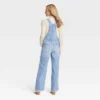 Universal Thread™ Women's Light Wash Wide-Leg Denim Overalls