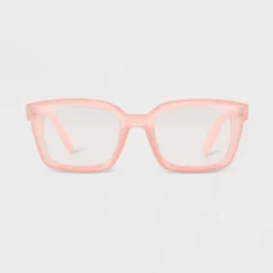 Women's Shiny Plastic Rectangle Blue Light Filtering Reading Glasses - Universal Thread™ Rose Pink -Universalthread GUEST 1487615d 53aa 4918 b392 b48bb41d0f02