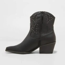 Universal Thread Twyla Women's Western Ankle Boots with Stud Detail