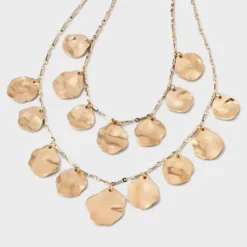 Universal Thread 2-Piece Gold-Tone Wavy Disk Charm Necklace Set -Universalthread GUEST 25027d99 2e84 438c 9942 4a758670ba1e