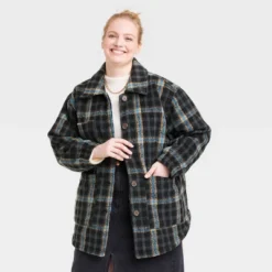 Universal Thread Women's Oversized Quilted Shacket - Plaid Pattern -Universalthread GUEST 269ed601 63d0 4028 b8bf 97b434db99e6