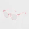 Universal Thread Women's Square Blue Light Filtering Reading Glasses - Light Pink