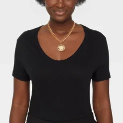 Universal Thread Gold Coin Medallion Pendant Necklace