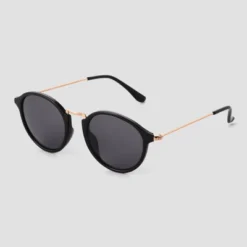 Universal Thread Women's Metal Round Sunglasses with Gold-Tone Frames
