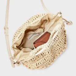 Universal Thread™ Straw Beaded Drawstring Crossbody Bag - Light Beige -Universalthread GUEST 3a4e112e 07f8 45b8 9550 b81a03c6ded3