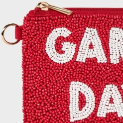 Universal Thread Red & White "Game Day" Beaded Pouch -Universalthread GUEST 3ba2d354 5123 48d4 b243 a7e7cb7385dc