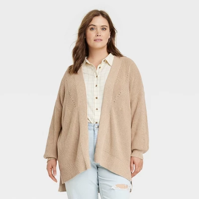 Universal Thread™ Women's Textured Open-Front Cardigan with High-Low Hem 11 Universal Thread™ Women's Textured Open-Front Cardigan with High-Low Hem - Image 9