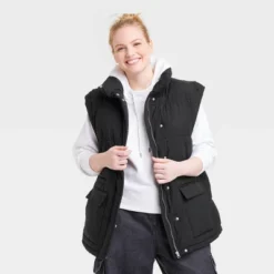 Universal Thread Women's Puffer Vest with Stand-Up Collar -Universalthread GUEST 450183ff 83de 4733 bad1 df56a65959f8