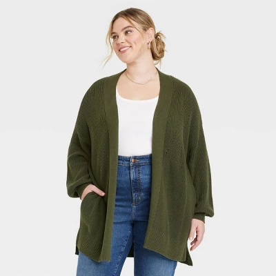 Universal Thread™ Women's Textured Open-Front Cardigan with High-Low Hem 9 Universal Thread™ Women's Textured Open-Front Cardigan with High-Low Hem - Image 7