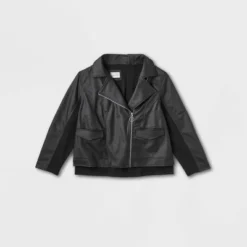 Women's Adaptive Seated Fit Moto Jacket - Universal Thread™ Black -Universalthread GUEST 4f2ed37f d8f3 4307 b017 fe0846d9040b