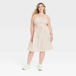 Universal Thread™ Women's Sleeveless Square Neck Cotton Midi Dress -Universalthread GUEST 5027b41a 3c1f 4fea 9b78 c7d80537813a