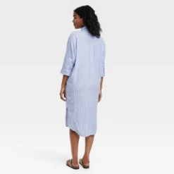 Universal Thread Women's 3/4 Sleeve Midi Shirtdress with Pockets