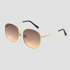 Universal Thread™ Gold Oversized Metal Round Sunglasses for Women