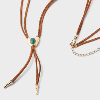 Universal Thread Gold Y-Shaped Cord Adjustable Necklace with Stone Accent 5 Universal Thread Gold Y-Shaped Cord Adjustable Necklace with Stone Accent - Image 3