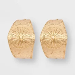 Universal Thread Gold Florence Pattern Hoop Earrings 7 Universal Thread Gold Florence Pattern Hoop Earrings -Universalthread GUEST 644f4174 d74f 44f9 b21c 1d23e453d646