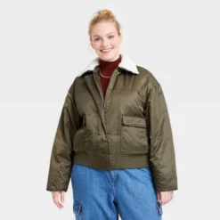 Universal Thread™ Women's Bomber Jacket with Removable Faux Fur -Universalthread GUEST 788a29ee 51ff 4ebc a5b2 604c7de92162