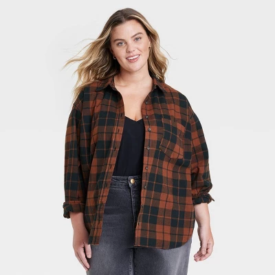 Universal Thread Women's Oversized Flannel Button-Down Shirt 6 Universal Thread Women's Oversized Flannel Button-Down Shirt - Image 4
