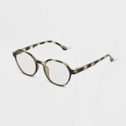 Universal Thread Women's Round Tortoise Blue Light Filtering Reading Glasses