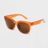 Universal Thread Women's Shiny Metal Rectangle Sunglasses - Orange/Brown -Universalthread GUEST 8a3c2db1 1904 4ecc 940e 9e65244aba4f