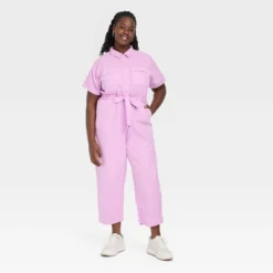 Universal Thread Women's Short Sleeve Button-Front Boilersuit with Tie Waist 14 Universal Thread Women's Short Sleeve Button-Front Boilersuit with Tie Waist -Universalthread GUEST 8cc10804 9532 4b9d bffa b9d4b9c8b49b