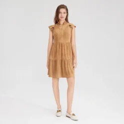 Universal Thread™ Women's Faux Suede Flutter Short Sleeve Mini Tunic Dress -Universalthread GUEST 906fbeb1 11de 4c82 a57c 9718df939b98