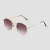 Universal Thread™ Women's Narrow Metal Round Sunglasses - Gold -Universalthread GUEST 935d7dc7 4969 4fc7 89cd 8c817723526f
