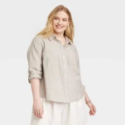 Universal Thread Women's Long Sleeve Classic Button-Down Cotton Shirt -Universalthread GUEST 9b25a350 ef61 46bb 9a6e 1c026df2861d