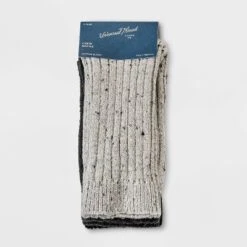 Universal Thread Women's Fine Ribbed Nep Crew Socks, 3-Pack