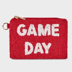 Universal Thread Red & White "Game Day" Beaded Pouch -Universalthread GUEST 9b78374d 39f8 4342 b7bc d85245e8351d