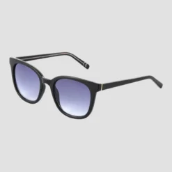 Universal Thread Women's Square Sunglasses - Shatter-Resistant Black Frames