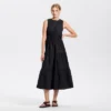 Universal Thread Women's Tiered Maxi A-Line Cotton Dress