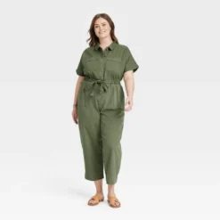 Universal Thread Women's Short Sleeve Button-Front Boilersuit with Tie Waist 13 Universal Thread Women's Short Sleeve Button-Front Boilersuit with Tie Waist -Universalthread GUEST a62f0c77 b4ea 4cfb b701 1cda858ea2aa