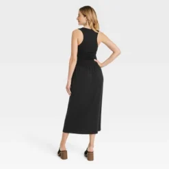Universal Thread Women's Knit Midi Ruched Dress