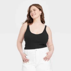 Universal Thread Women's Corset Tank - Ribbed Asymmetrical Neck Top -Universalthread GUEST a847c05c 0d26 44ee 9d72 5a213897292e