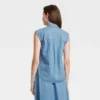 Universal Thread Women's Sleeveless Denim Button-Down Shirt -Universalthread GUEST b2d0ff36 78f7 4fab 8a64 3f2b292a7c50