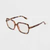 Women's Tortoise Print Shiny Plastic Square Blue Light Filtering Glasses - Universal Thread™ Dark Brown 2 Women's Tortoise Print Shiny Plastic Square Blue Light Filtering Glasses - Universal Thread™ Dark Brown -Universalthread GUEST bb05687a 96d5 4b6c ae24 7092f3c0429c 1