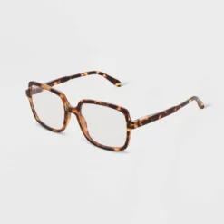 Universal Thread™ Women's Square Tortoise Print Blue Light Filtering Reading Glasses