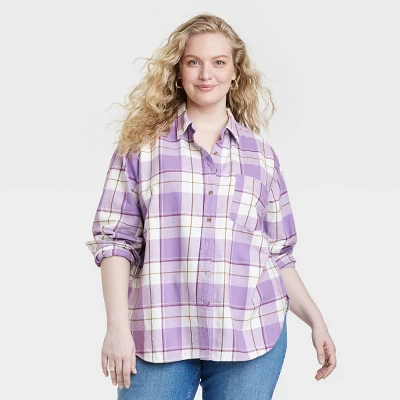 Universal Thread Women's Oversized Flannel Button-Down Shirt 10 Universal Thread Women's Oversized Flannel Button-Down Shirt - Image 8