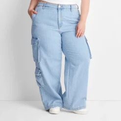 Universal Thread Women's High-Rise Wide Leg Denim Cargo Pants 10 Universal Thread Women's High-Rise Wide Leg Denim Cargo Pants -Universalthread GUEST c36451fe c6ed 4acd 9114 367b0b86f631