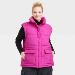 Universal Thread Women's Puffer Vest with Stand-Up Collar -Universalthread GUEST c8bf1fa5 0eb3 4a3d 8a25 5b2d015e6f06