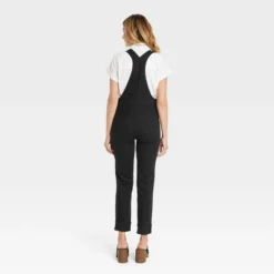 Universal Thread Women's 90's Slim Denim Overalls - Black
