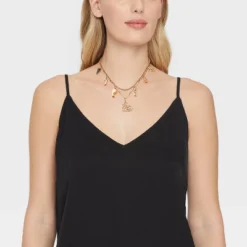 Universal Thread Gold-Tone Game Day Multi-Strand Charm Necklace