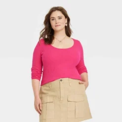 Universal Thread Women's Shrunken Rib Scoop Neck Pullover Sweater -Universalthread GUEST d2095102 dfa0 40c3 83eb 56ddf6dcb079