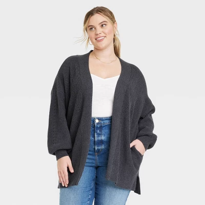 Universal Thread™ Women's Textured Open-Front Cardigan with High-Low Hem 8 Universal Thread™ Women's Textured Open-Front Cardigan with High-Low Hem - Image 6