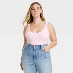 Universal Thread Women's Corset Tank - Ribbed Asymmetrical Neck Top -Universalthread GUEST da66550c 2646 4d06 a5ed 183d86aa66d3