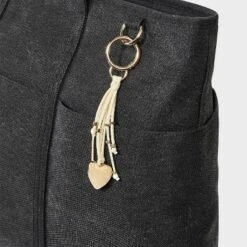 Universal Thread™ Faux Suede Fringe Bag Charm - Cream