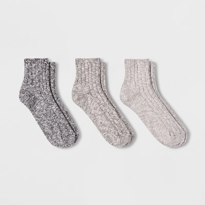 Universal Thread Women's Slub Ankle Socks - 3pk (Size 4-10) 5 Universal Thread Women's Slub Ankle Socks - 3pk (Size 4-10) - Image 3