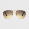 Universal Thread Women's Satin Gold Aviator Sunglasses -Universalthread GUEST deda71e6 b5d6 4e07 9f56 eee3bc2a1995
